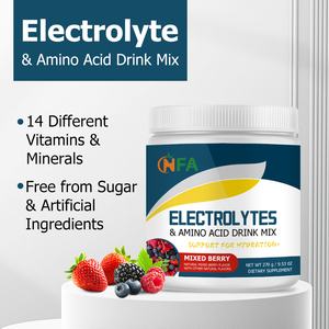 Poudre d'électrolytes en gros OEM pour le maintien de la santé musculaire, soutien à l'hydratation après l'entraînement, saveur fruits rouges mélangés, boisson aux acides aminés - Product Image 6