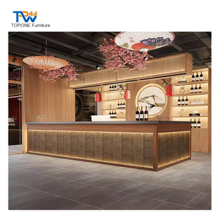 Diseño de Barra de Cocina Personalizada, Barra de <span class=keywords><strong>Bar</strong></span> con Superficie Sólida e Iluminación LED con Fregadero para Espacios Pequeños - Product Image 5