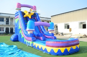 Château plein d'entrain gonflable d'événements de fête de crème glacée pompe de <span class=keywords><strong>gonfleur</strong></span> de la CE parc d'attractions de <span class=keywords><strong>maison</strong></span> de rebond EN14960 glissière d'eau gonflable - Product Image 3