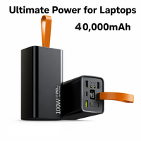 Nouvelle batterie externe portable haute puissance 100W, 40000 mAh, charge super rapide, grande capacité pour téléphones portables et ordinateurs portables