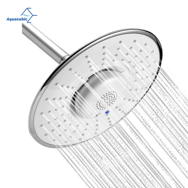 Aquacubic Waterproof High-Pressure Bathroom Rainfall Music Wireless Shower Head and Speaker