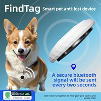 Traceur GPS intelligent pour animaux de compagnie, double système Airtag, anti-perte, Bluetooth, batterie remplaçable, contrôle à distance Google, pour l'international
