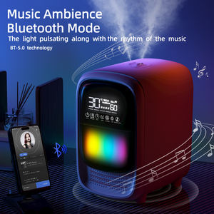 2025 baru 3.5L pelembap meja Bt nirkabel Speaker tujuh warna lampu Ambient aromaterapi semprotan besar pelembap ultrasonik - Product Image 3