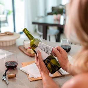 Autocollant <span class=keywords><strong>double</strong></span> face adhésif pour bouteille de bière et de vin en vinyle imperméable à l'eau, étiquette cosmétique multicouche - Product Image 5