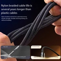 Kabel Pengisian Cepat 240W QC 3.0 USB Type C 6A Sudut Kanan 2m untuk Ponsel dan Power Bank, Kabel Data Charger LED