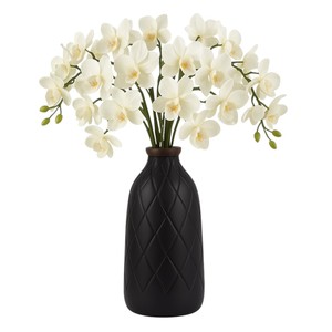 Vaso in ceramica con motivo a quadri per l'arredamento del soggiorno e vaso decorativo per fiori per la camera da letto - Product Image 2
