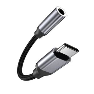 Adaptateur audio de Type C à 3.5mm pour prise casque convertisseur DAC hifi compatible pour Xiaomi <span class=keywords><strong>Samsung</strong></span> <span class=keywords><strong>S20</strong></span> Huawei - Product Image 1