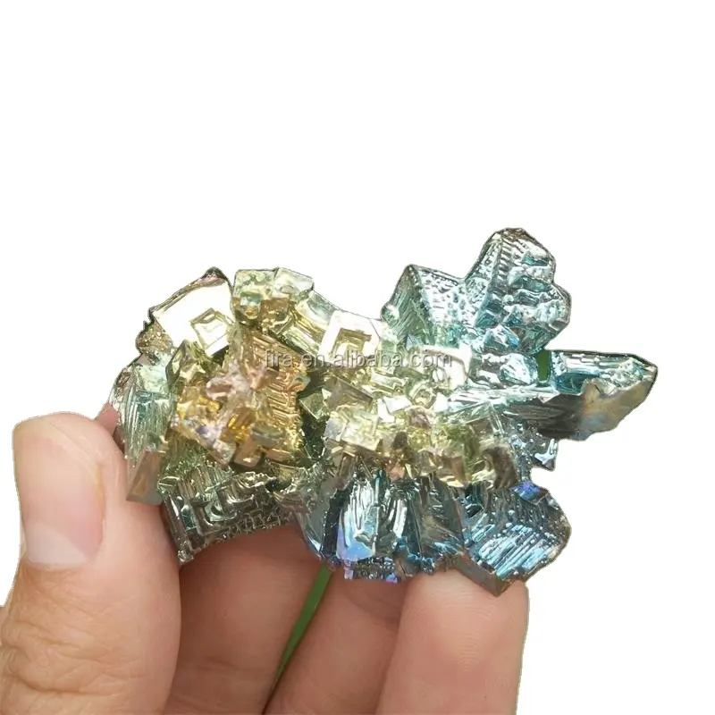 Selling natural bismuth crystal ore crystals to collect metal ornaments