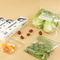 Sacs à fermeture éclair personnalisés pour congélateur, emballage alimentaire, sacs en plastique LDPE à fermeture éclair, sacs à fermeture éclair réutilisables