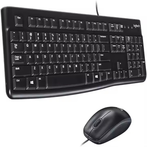 Juego de teclado y ratón USB con cable <span class=keywords><strong>Logitech</strong></span> MK120 Original, ordenador de oficina en casa, portátil, juego de ratón y teclado Universal - Product Image 1