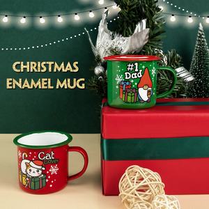 แก้วมัคเคลือบ12ออนซ์,แก้วกาแฟ<span class=keywords><strong>นม</strong></span>สำหรับตั้งแคมป์เหมาะเป็นของขวัญวันหยุดเทศกาลคริสต์มาส - Product Image 6