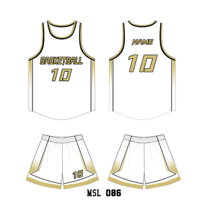 Ensemble complet <span class=keywords><strong>de</strong></span> maillot et short <span class=keywords><strong>de</strong></span> basketball respirants en polyester imprimé pour l'entraînement - Product Image 1