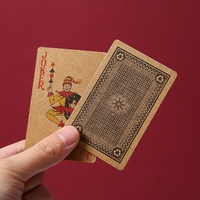 Cartes de jeu personnalisées en papier kraft créatif épaissi et givré, avec logo/design graphique personnalisé, cadeaux promotionnels