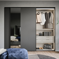 Armario de Puertas Corredizas Personalizado BALOM, Muebles Modernos para Dormitorio, Armario de Almacenamiento de Ropa, Armario de Madera