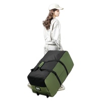 Sac de voyage pliable à grande capacité sur mesure, en tissu Oxford, avec roulettes, imperméable, vente en gros
