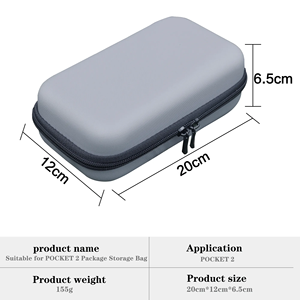 กระเป๋าใส่กล้องแบบพกพากล่องเก็บของ EVA กันกระแทกกันฝุ่นสำหรับกระเป๋า <span class=keywords><strong>DJI</strong></span> <span class=keywords><strong>OSMO</strong></span> <span class=keywords><strong>Pocket</strong></span> 3 <span class=keywords><strong>2</strong></span> - Product Image 2