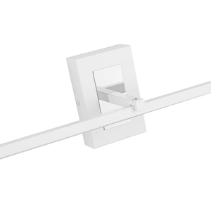 Applique murale LED linéaire moderne et mince, en aluminium blanc, abat-jour rectangulaire, blanc chaud 3500K, à fixation murale pour salon - Product Image 3
