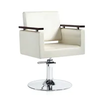 OUND-silla hidráulica para salón de belleza, base cuadrada, color blanco