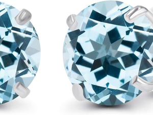 925 Sterling Silver 5*7mm Oval Sky <b>Blue</b> Topaz Gemstone <b>Stud</b> Genuine Fine Jewelry Trendy Anniversary Gift <b>Stud</b> <b>Earrings</b> for Women - Product Image 3