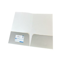 Dossier de présentation au format personnalisé Papier kraft épais écologique avec fentes pour cartes et pochettes pour brochures