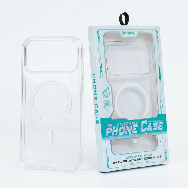 Factory Direct Wholesale Magnetic Wireless Charging Clear Phone Case for iPhone 18 17 16 15 14 12 Pro Max Shockproof Transparent