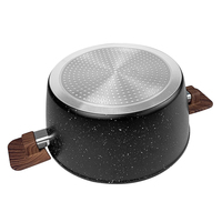 Ensemble d'Ustensiles de Cuisson Antiadhésifs en Pierre Maifan, Marmite à Soupe en Fonte, Batterie de Cuisine Antiadhésive en Aluminium, Casserole avec Couvercles