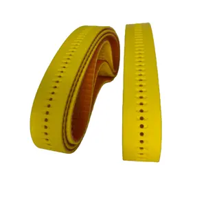 50 T 10-920 Kevlar Timing Belt Ref CFS-2004449007 With Yellow Coating Horizontal Vacuum Holes For VFFS Machines