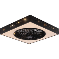 Plafonnier led carré luxueux de qualité avec ventilateur, design simpliste, montage en surface, luminaire décoratif de plafond, lumière de sécurité, idéal pour une chambre à coucher, 58CM