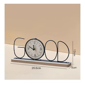 Orologio da Tavolo Silenzioso in Metallo con Lettere dell'<span class=keywords><strong>Alfabeto</strong></span>, Design Geometrico Moderno, Decorazione Artistica per Casa, Regalo di Benvenuto - Product Image 3