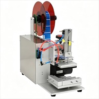 Machine d'étiquetage de bureau semi-automatique pour bouteilles de vernis à ongles en plastique, adhésif de surface pour boîtes carrées plates