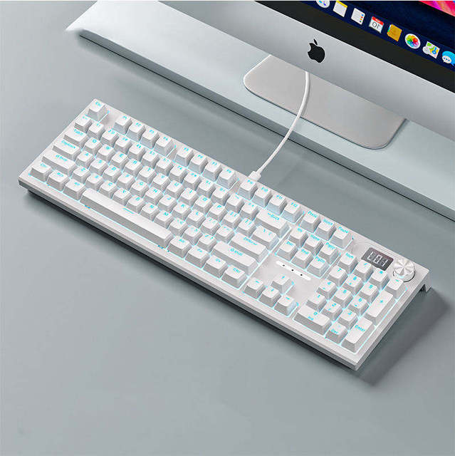 Langtu LT104 10000mAh Mechanical Keyboard 104-Key Gaming Keyboard Three-Mode Wireless Version Compatible with Desktop and Laptop