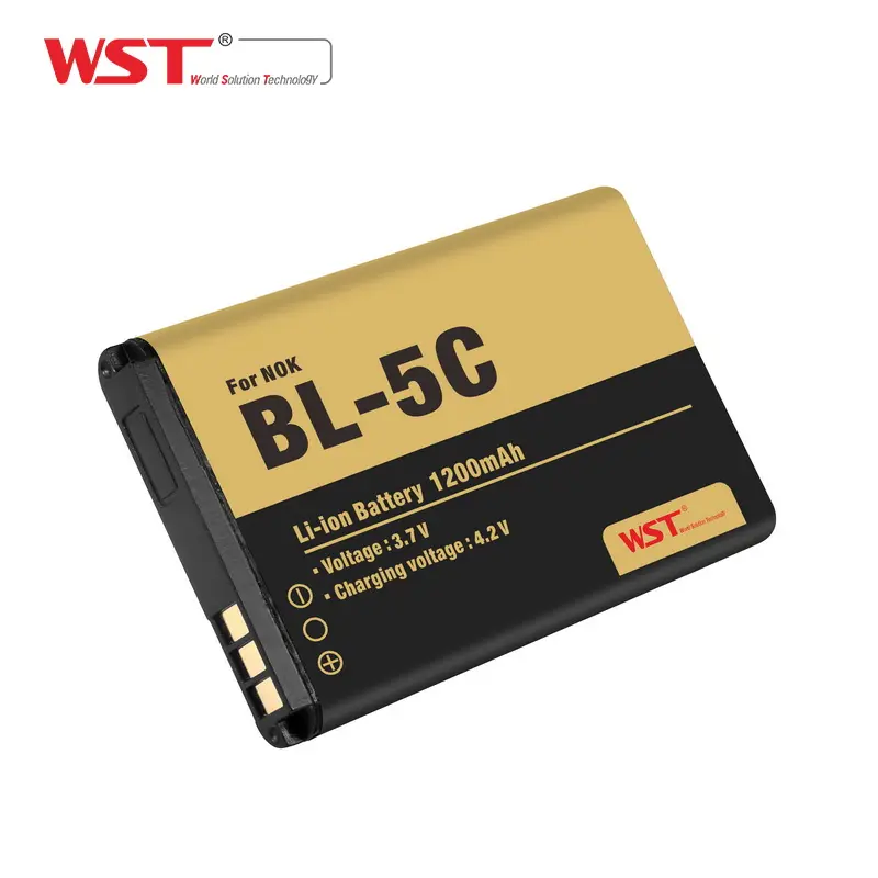 WST low price mobile phone batteries bl-5c battery for nokia Custom rechargeable