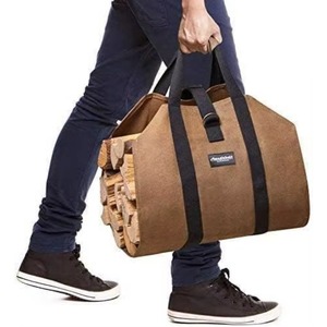Sacs de transport pliables pour bois de chauffage BSCI, en toile cirée imperméable et tissu PC, pour une utilisation en extérieur. - Product Image 4
