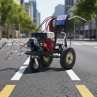 Machine de marquage routier à pulvérisation à froid pour usage extérieur, largeur réglable, pour marquage au sol – Offre Spéciale