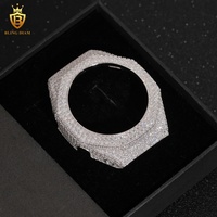 Großhandelspreis Iced Out 5A Zirkon Uhrengehäuse Lünette GA2100 Buss Down Messing CZ Uhrenzubehör Uhrengehäuse Modeschmuck Herren