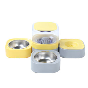 Actualizado ensamblable como <span class=keywords><strong>Lego</strong></span> construcción seco-húmedo separado 4 en 1 alimentos para mascotas y juegos de dispensador de alimentación de agua - Product Image 1