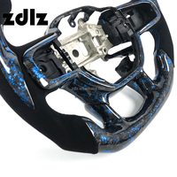 Volante de Fibra de Carbono Forjado en Polvo Azul Personalizado para Dodge Ram 1500 2500 2007 2008 2009 2010