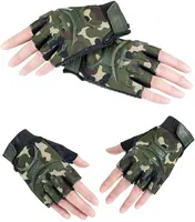 Gujia-guantes tácticos de ciclismo para niños, protección de manos para gimnasio, deportes al aire libre, sin dedos, para entrenamiento de Paintball