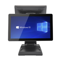Sistema POS LICON de Doble Pantalla de 15.6"+11.6" con Windows 10/11, Procesador Intel I3, Wi-Fi 6, Bluetooth 5.2, Aleación de Aluminio, 1 Año de Garantía