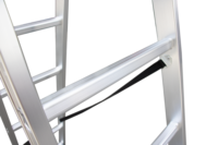 Échelle extensible pliante en aluminium, échelle industrielle d'extérieur, marchepieds à trois plis, multifonctionnelle, capacité de charge de 150 kg