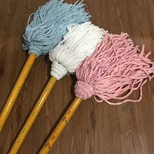 DS1999 Commercial Industrial Wet Mop with Long Handle Microfiber Mop For Floor Cleaning Cotton Yarn String Mop