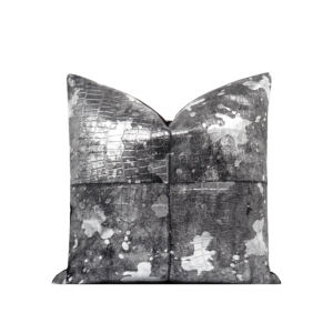 टिफहाउस चमड़े का उभरा चांदी सींग का बना हुआ चांदी हॉर्सबाल वर्ग फेंक तकिया सजावटी थोक कस्टम कार्बनिक कुशन कवर को कवर करता है - Product Image 1