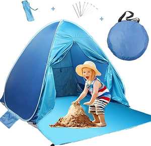Tente de plage pour bébé Tente d'ombrage pour enfants Protection solaire extérieure Château anti-éclaboussures pliant Ouverture rapide - Product Image 1