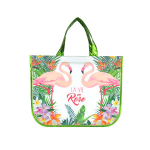 Bolsa de gimnasio reutilizable Grande y Pequeña personalizada respetuosa con el medio ambiente Bolsa no tejida de PP con logotipo de impresión completa con fondo redondo para ir de compras - Product Image 4