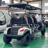 Voiture de golf électrique de luxe CAMP 6 places, homologuée pour la route, avec batterie au lithium et panneaux solaires, buggy tout-terrain