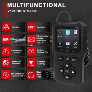 Détecteur de code de panne automobile FOXSUR V529 OBD, les scanners OBD FOXSUR V529 sont utilisés pour la lecture des codes des véhicules. - Product Image 4