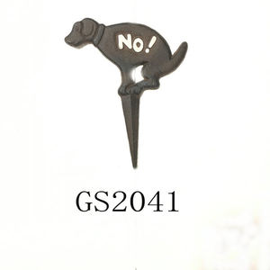 Boa Qualidade Sinal Do Cão De Ferro Fundido para Quintal/engraçado Metal NÃO Despejamento Sinal Do Cão para Quintal/engraçado NO Pooping Ferro Fundido Quintal Estaca Do Cão Sinal - Product Image 5