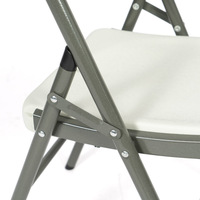 Chaises et tables de jardin pliantes blanches modernes Rangement pratique pour les événements en plein air Banquets Ateliers Cuisines Écoles