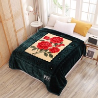 Vente chaude Couverture d'hiver lourde double couche arabe de luxe Taille King 2 plis épaisse Couverture en vison coréen