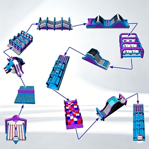 Carrera de Obstáculos Inflable Gigante Multifuncional, Impermeable, Divertida e Increíble de 5K para Eventos al Aire Libre - Product Image 1